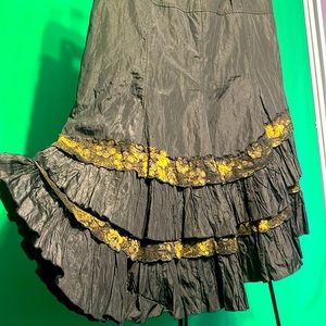 Size46 12/13 Dolce Ribelle Skirt Layers Fancy Front Shorter thanBack SideZipper